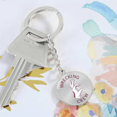 Steel Keychain - Maroon